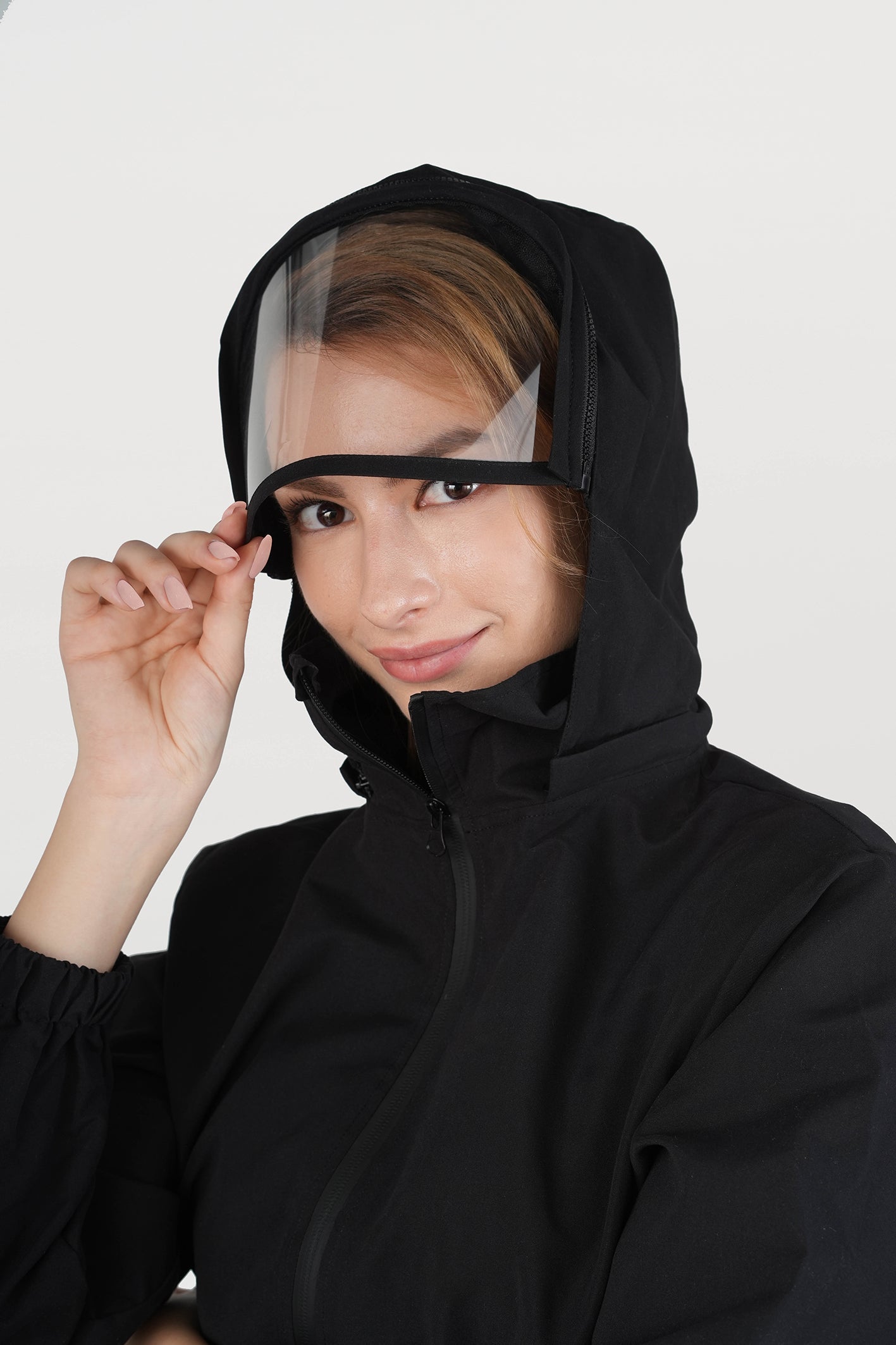 Unisex BioNTex™ Adjustable Hooded Windbreaker With Mask