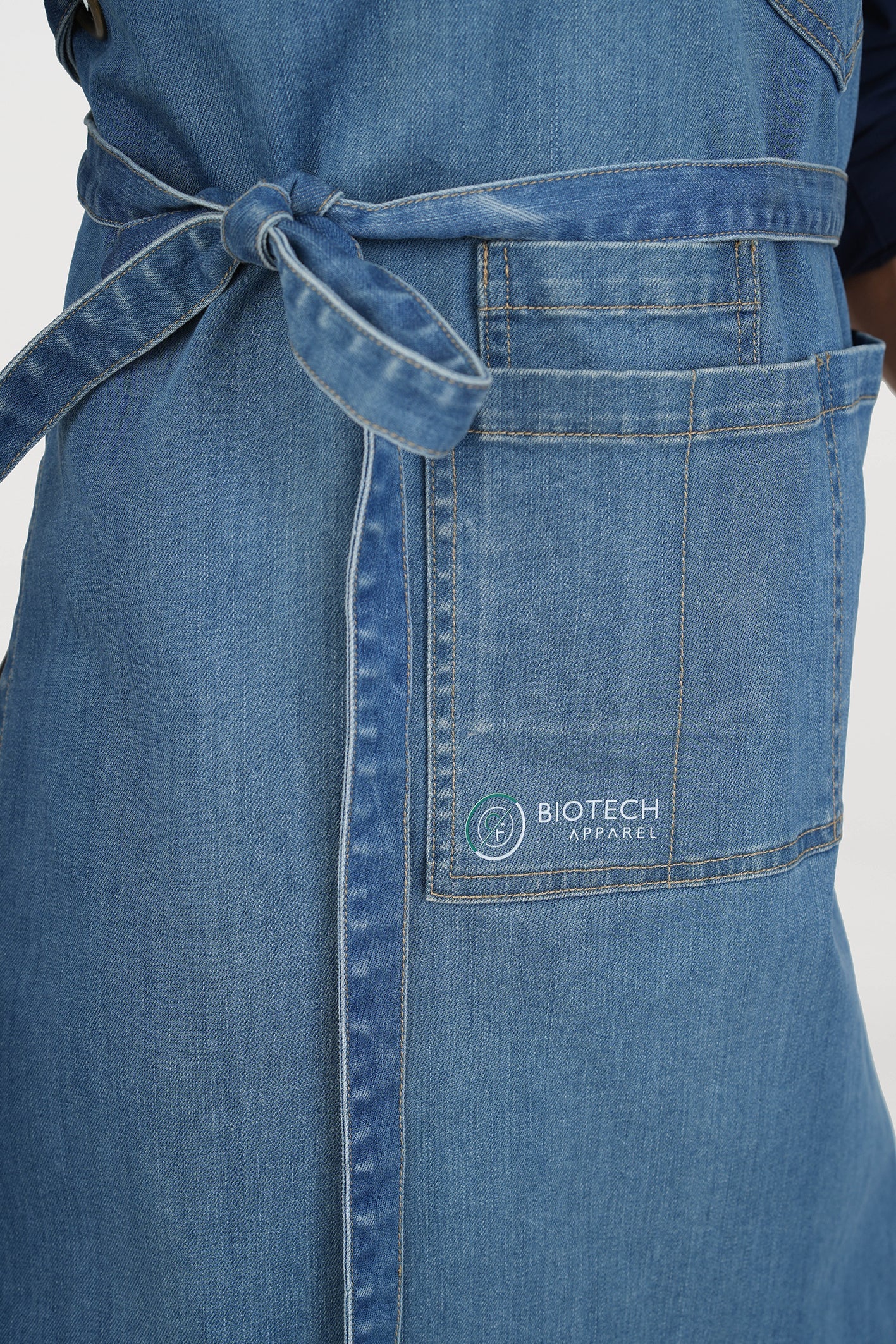 Unisex BioNTex™ Cross-back Denim Bib Apron