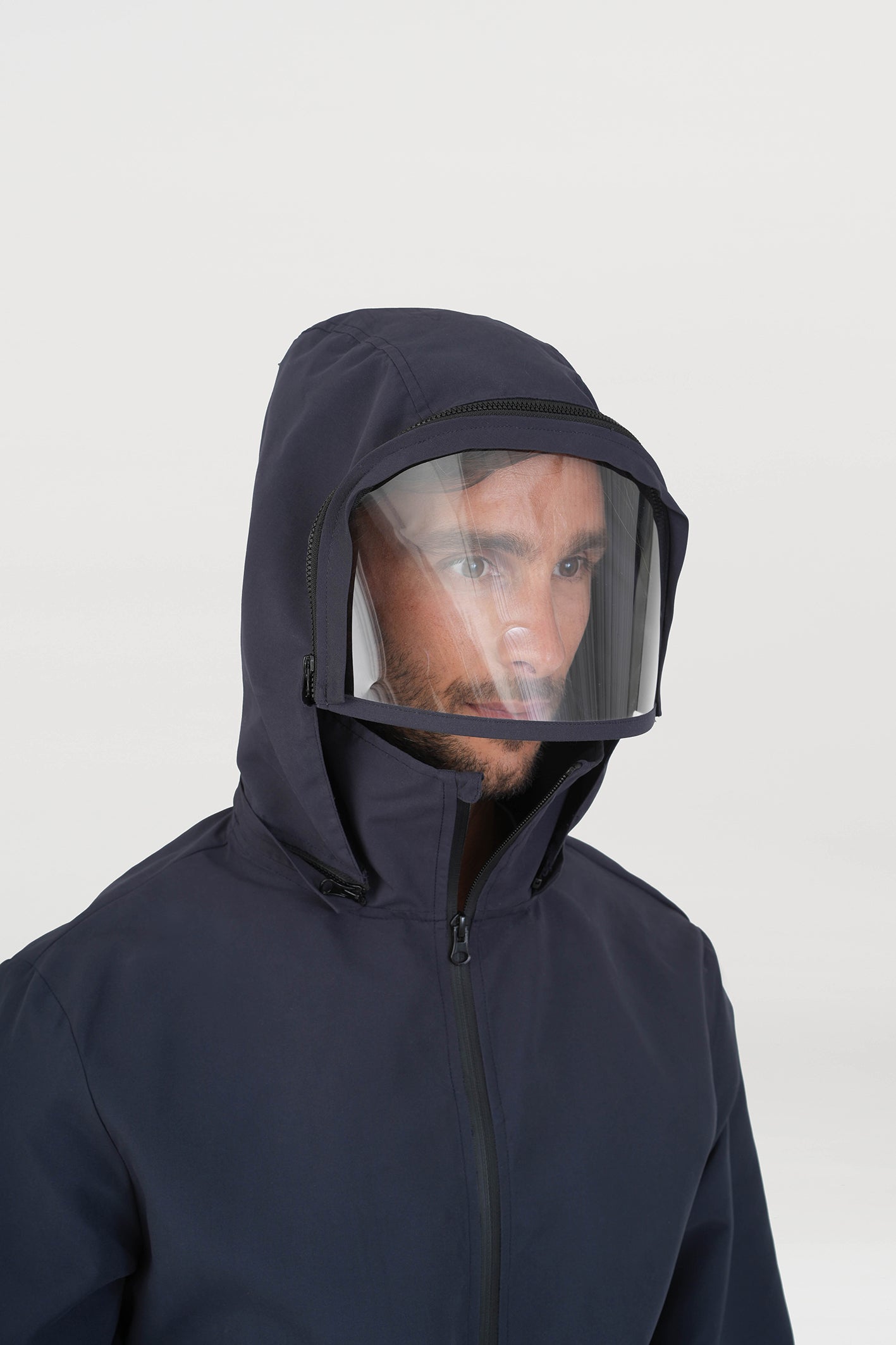 Unisex BioNTex™ Adjustable Hooded Windbreaker With Mask