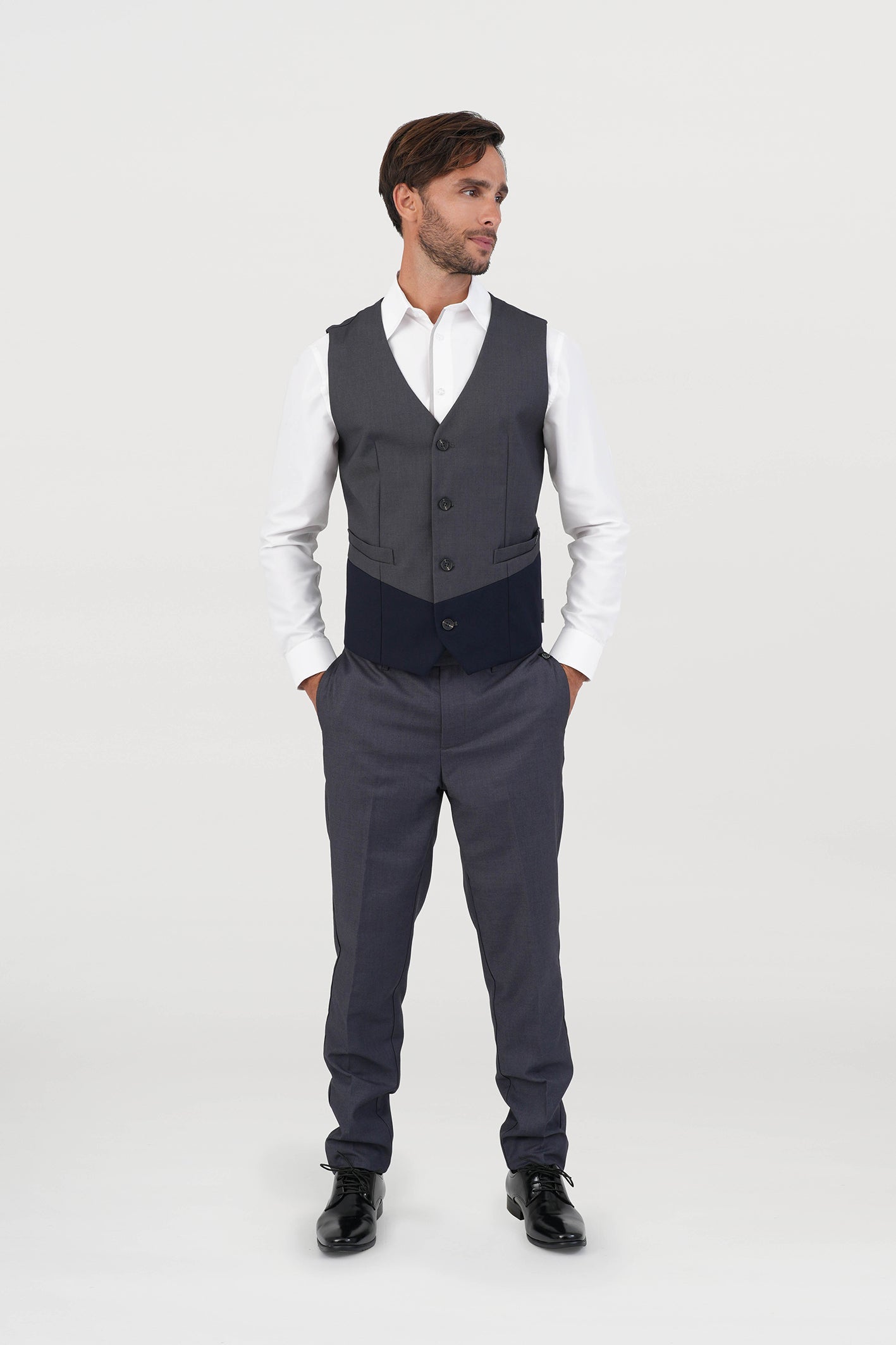 Men's BioNTex™ V Color Block Formal Waistcoat