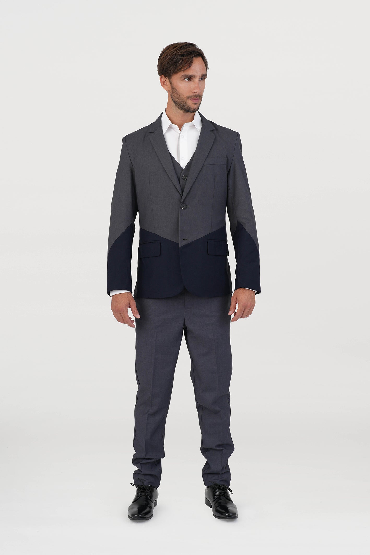 Men's BioNTex™ V Color Block Formal Blazer