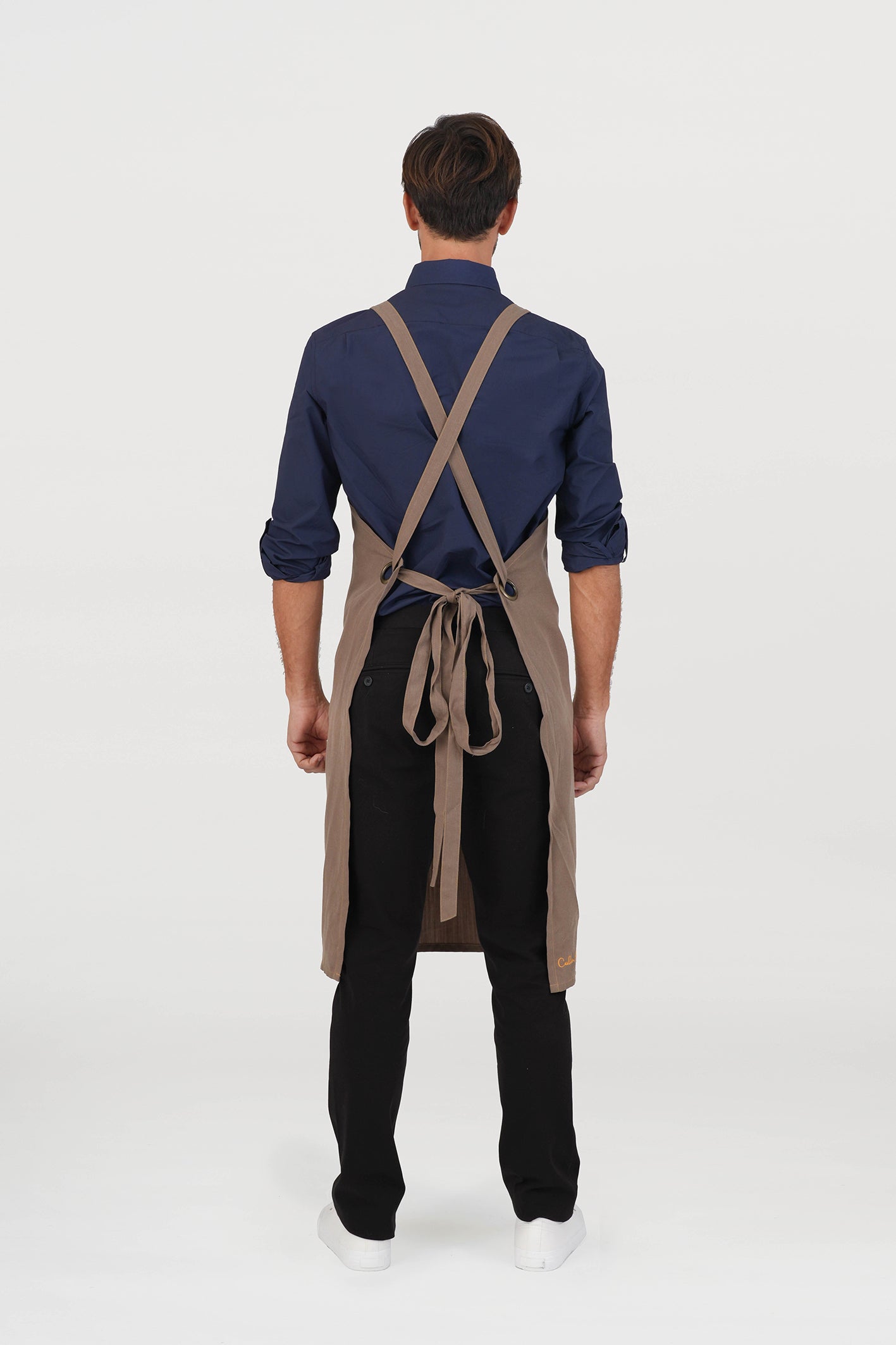 Unisex BioNTex™ Cross-back Bib Apron with Corduroy Pockets