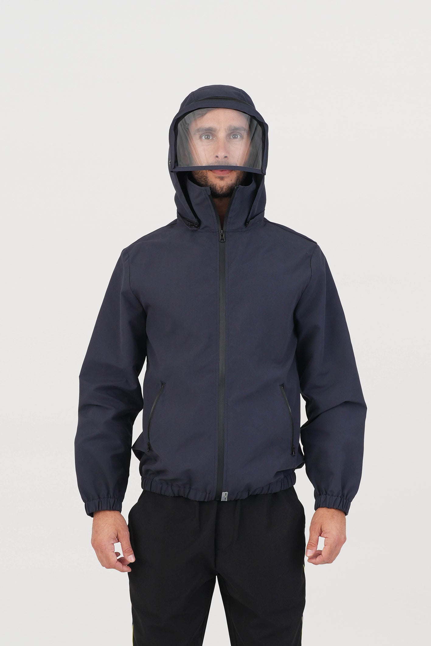 Unisex BioNTex™ Adjustable Hooded Windbreaker With Mask