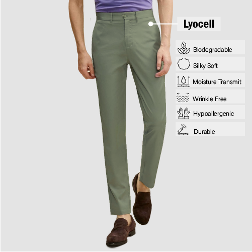 Trousers - <font size="3"><font color="green"> Sustainable Lyocell </font></font>