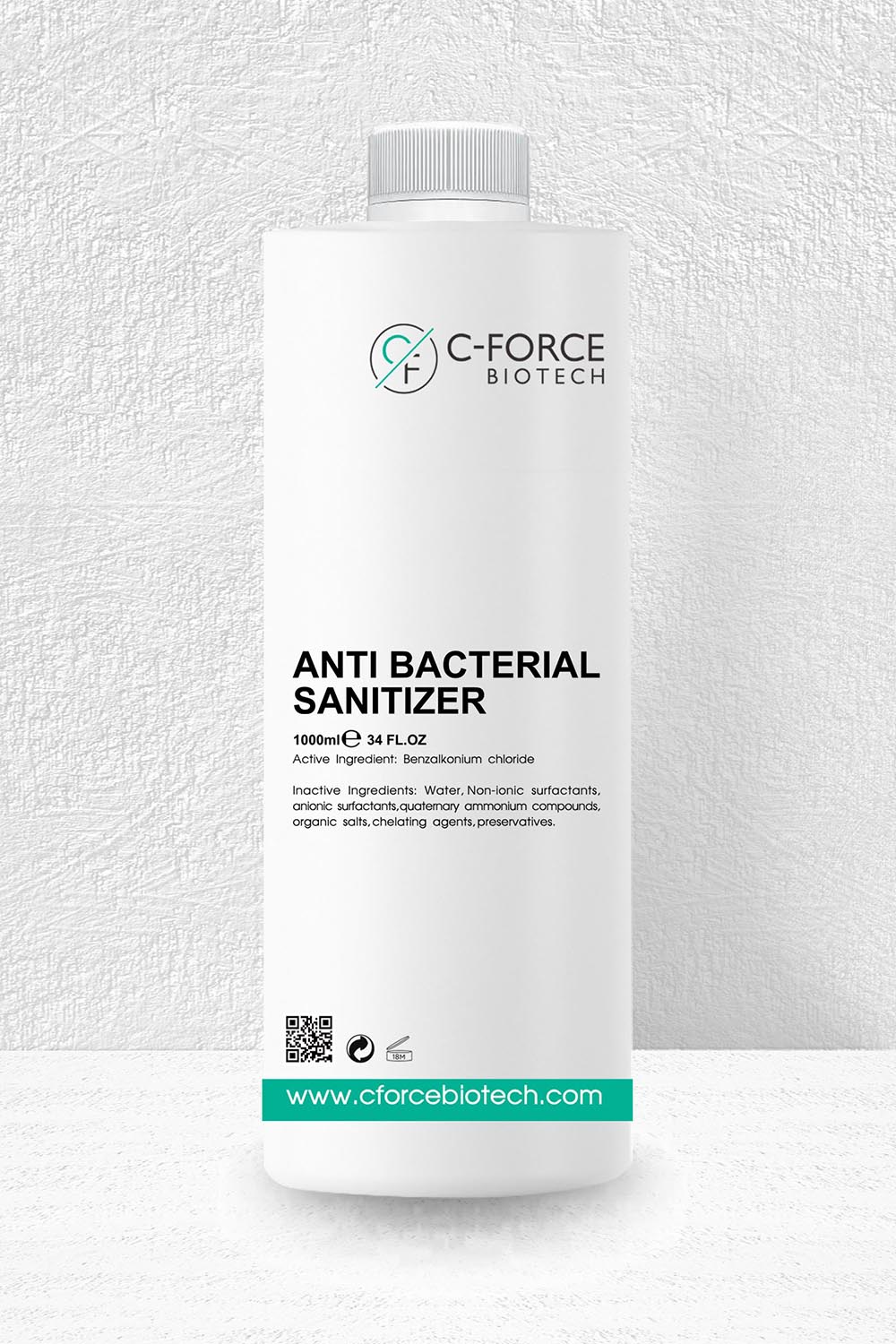 Antibacterial Sanitizer Refill 1000ml (Alcohol-Free)