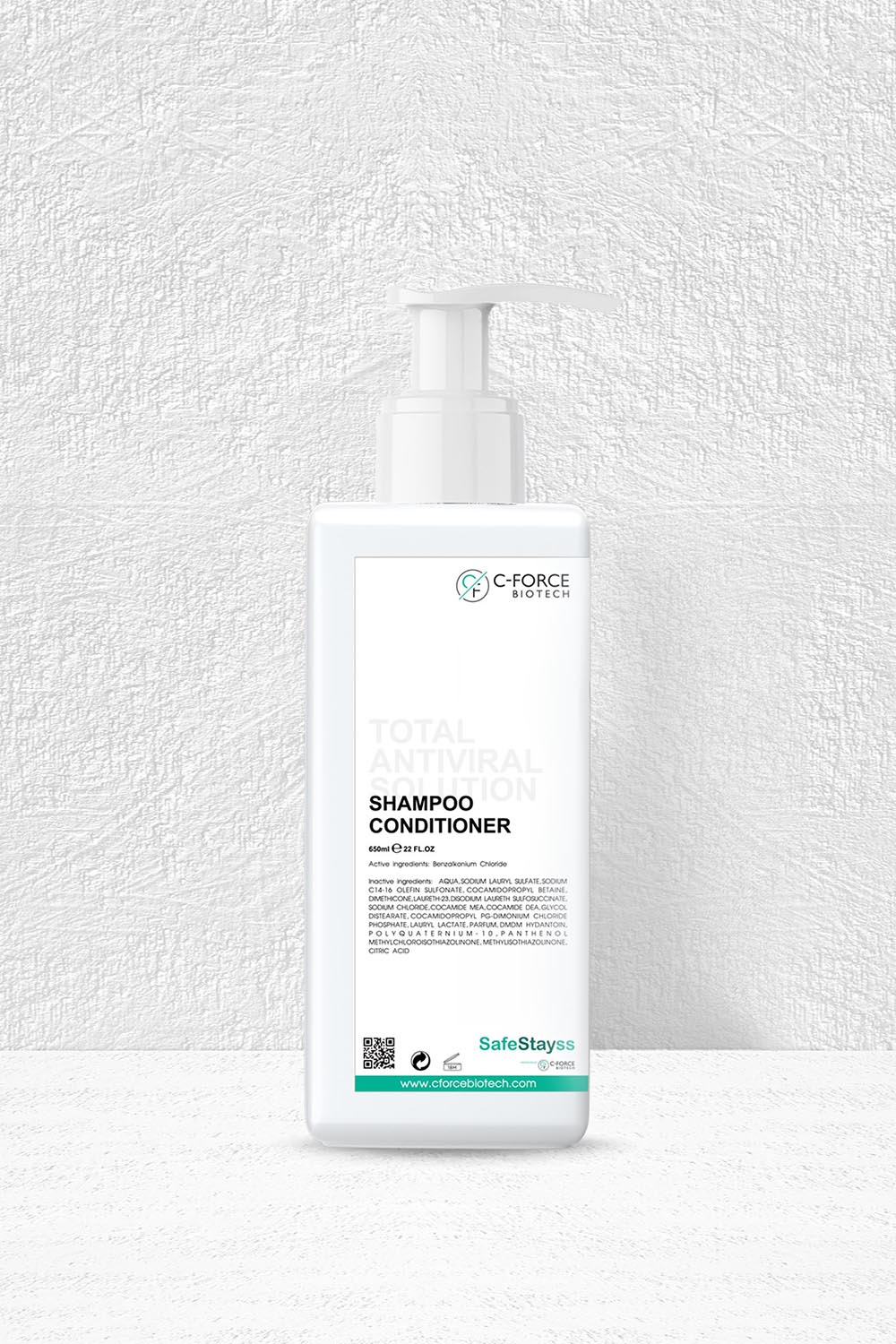 Antibacterial Shampoo Conditioner 2 IN 1 650ml (Alcohol-Free)