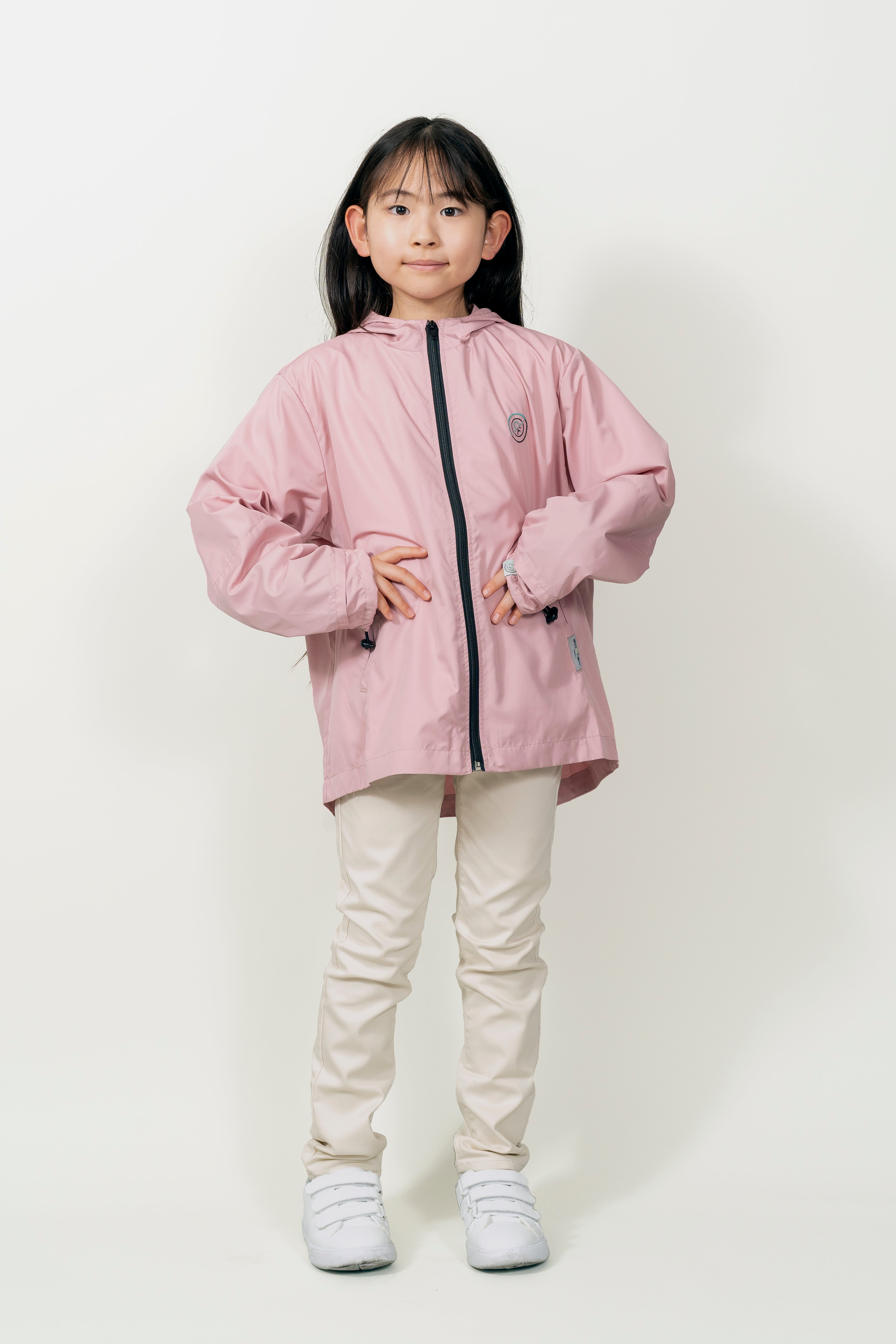 Kid's BioNTex™ Hooded Windbreaker With Hand Mittens